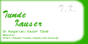 tunde kauser business card